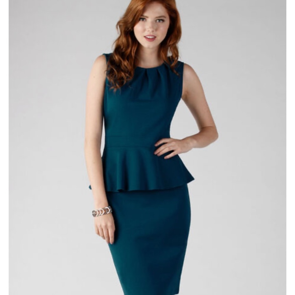 Ponte Peplum Dress